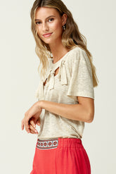 KNOT LINEN T-SHIRT